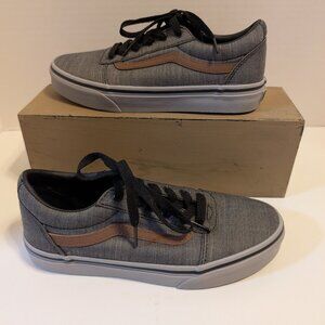 Vans Ward DX Grey and Brown Off the Wall Skateboarding Sneakers Youth Size 4